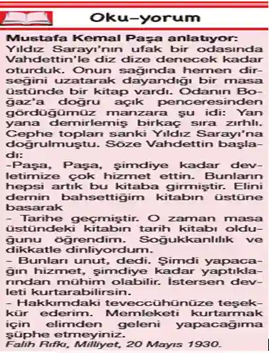 Mustafa Kemal anlatıyor
