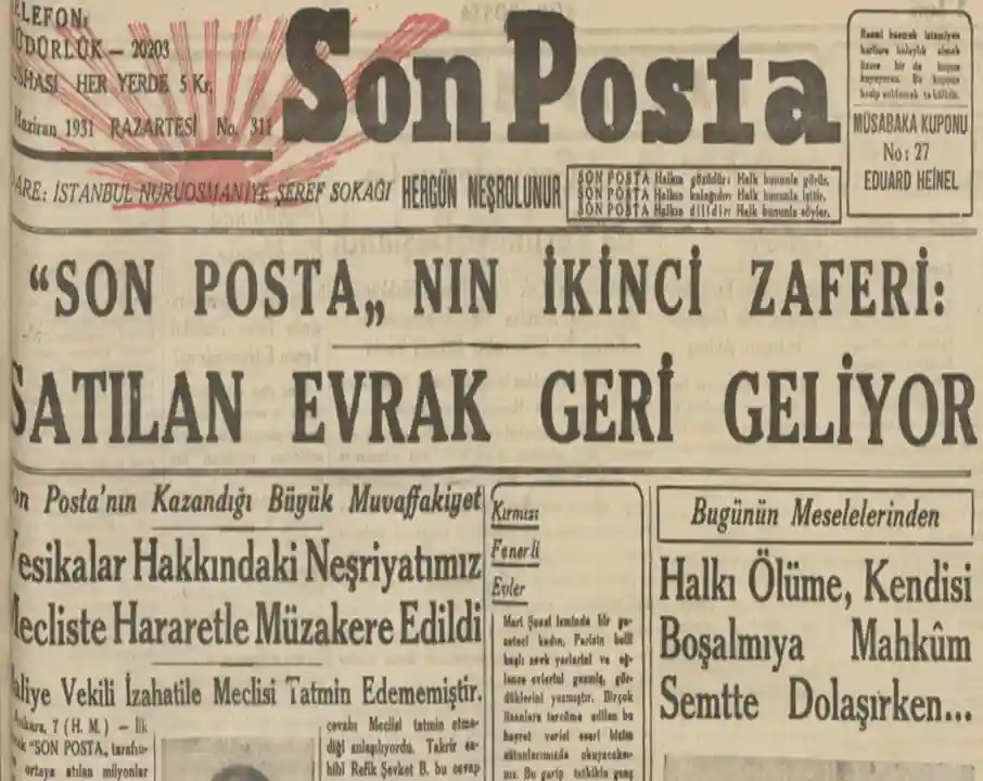 Satılan Evrak Geri Geliyor