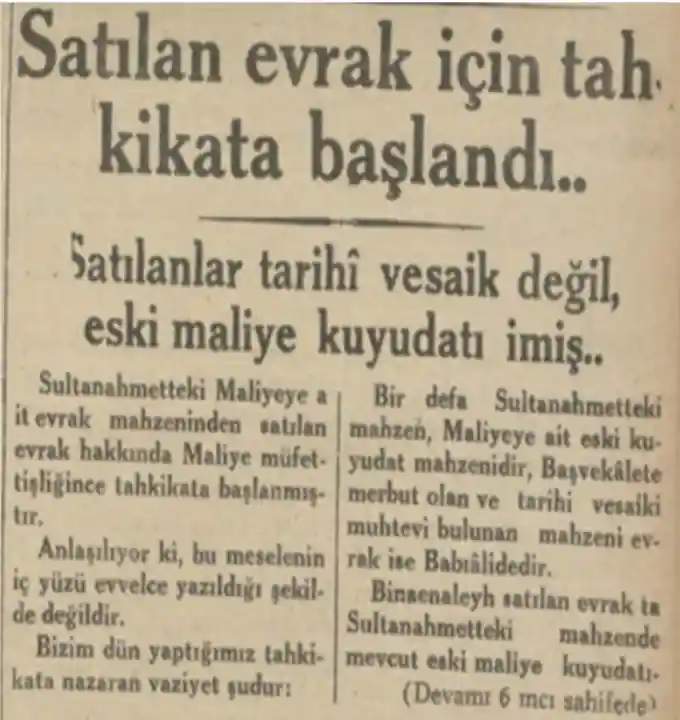 Satılan Evrak