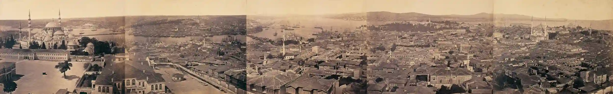 1_James Robertson ve Felice Beato_Bayezid Kulesi'nden İstanbul Panoraması_1857_112158952