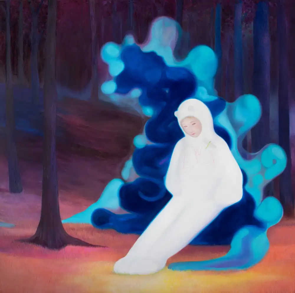 Maria-Roza_Doga-ile-Diyalog_Dialogue-with-Nature_2024_tuval-uzerine-yagliboya_oil-on-canvas_180x180L