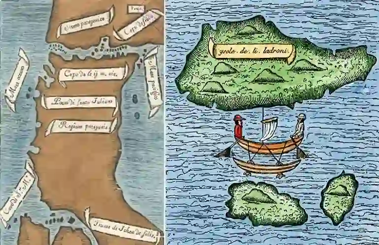 Antonio Pigafetta'nın yolculuk sırasında çizdiği haritalar