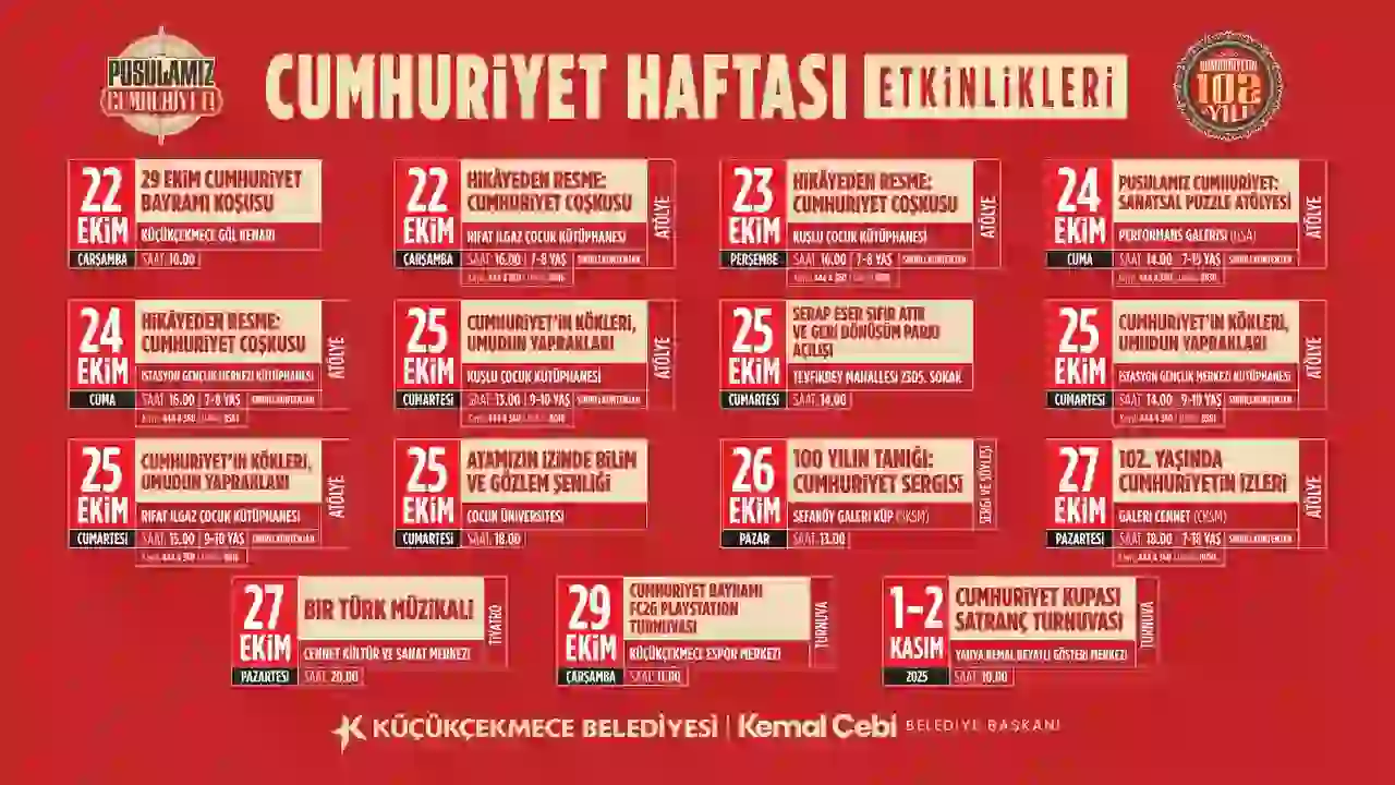Küçükçekmece 29 Ekim Cumhuriyet KutlamalarIna Hazır