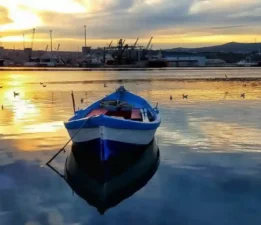Gün Batımında Bandırma Limanı