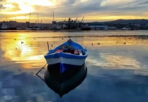 Gün Batımında Bandırma Limanı