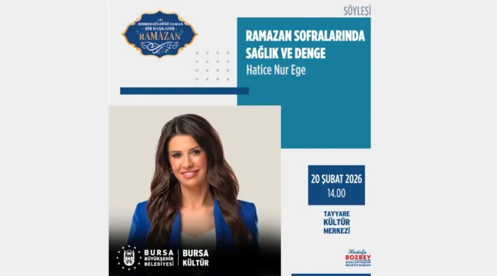 “Ramazan Sofralarında Sağlık ve Denge” söyleşisi Tayyare Kültür Merkezi’nde !